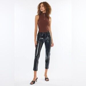 NWT KanCan Josephine Faux Leather Mom Fit Pants Size 3 /‎ 25